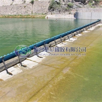 Portão de vertedouro pneumático dobrável automático